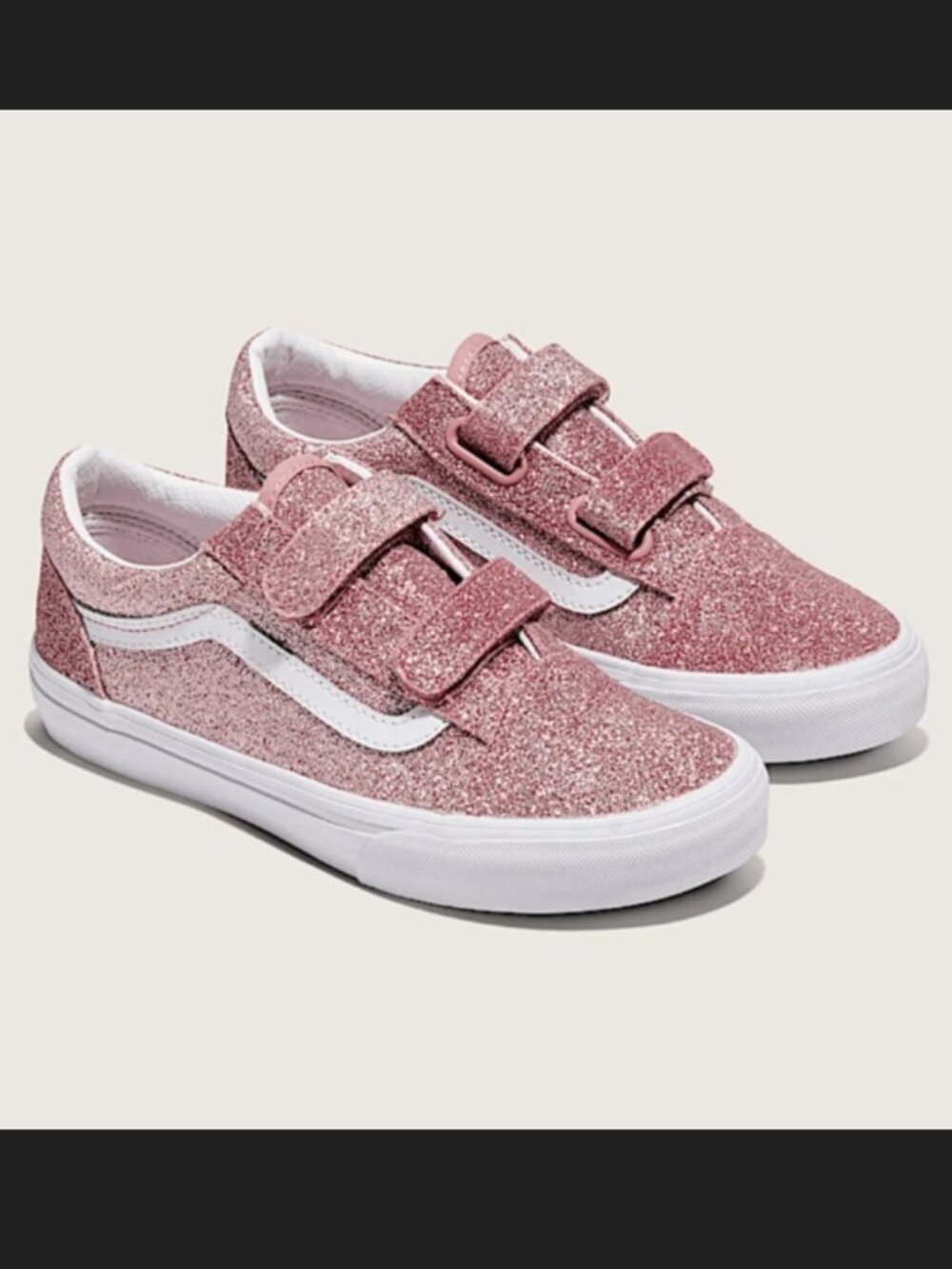 Vans Glitter Pink Shoes 7 Youth or Women's 8.5 ALMOST LIKE NEW